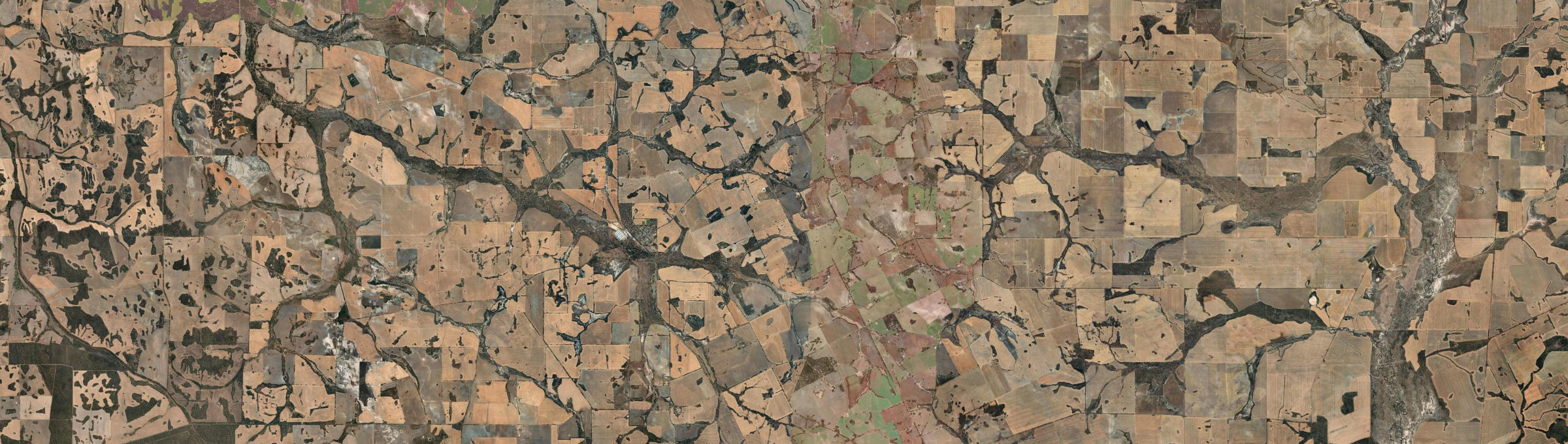 Aerial view of Calingiri, WA