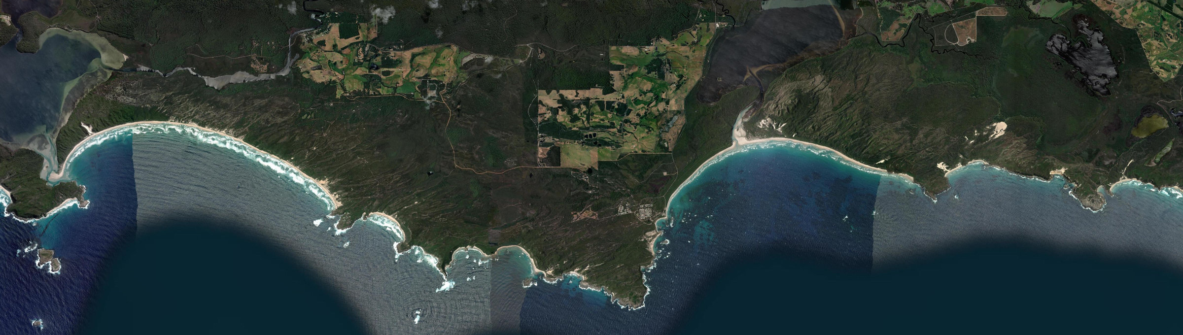 Aerial view of Peaceful Bay, WA