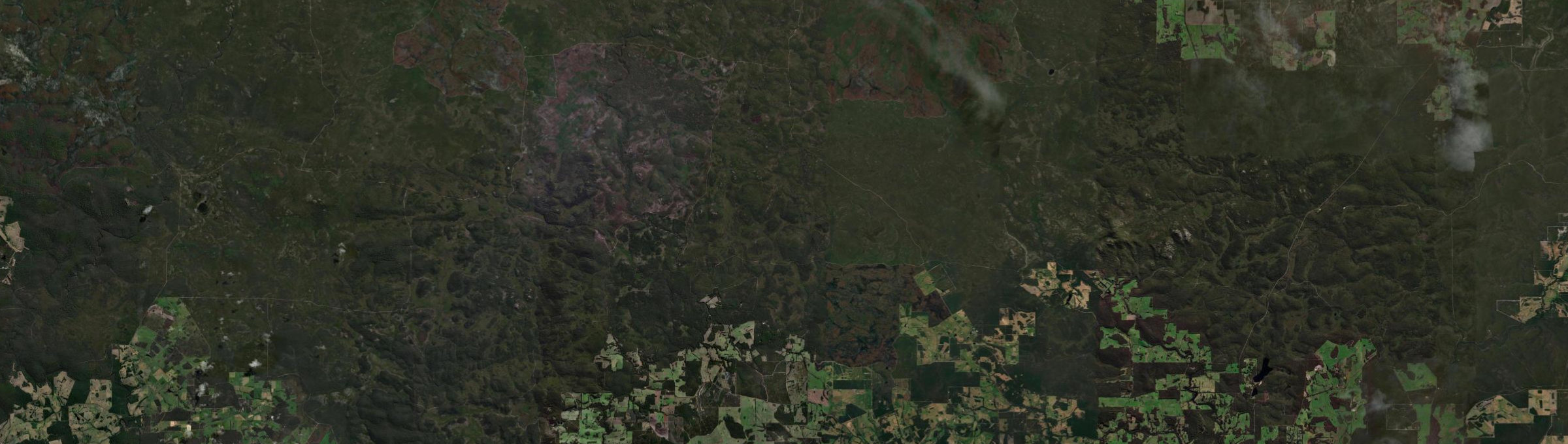 Aerial view of Mount Romance, WA