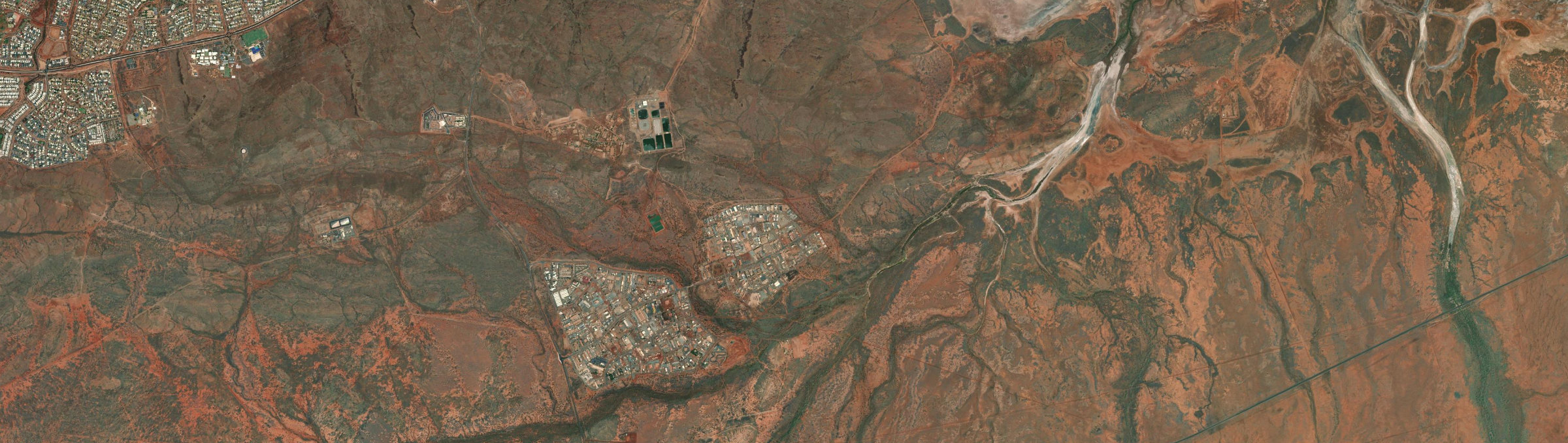Aerial view of Karratha Industrial Estate, WA