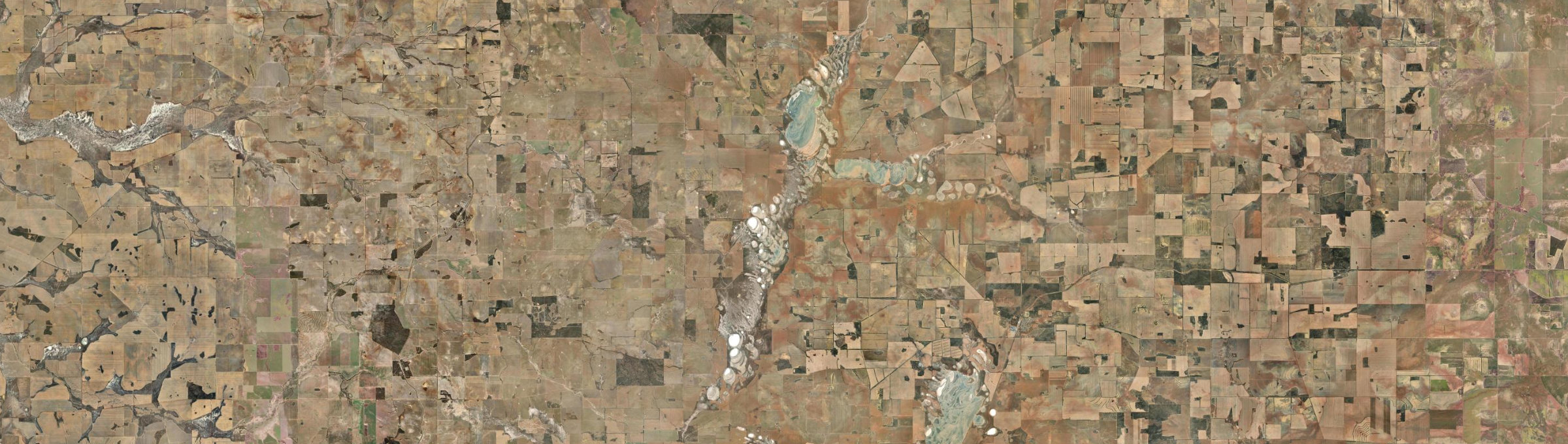 Aerial view of Badgerin Rock, WA
