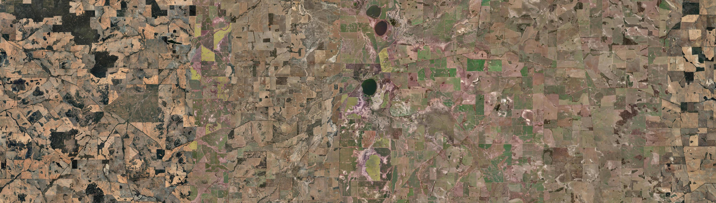 Aerial view of Yealering, WA