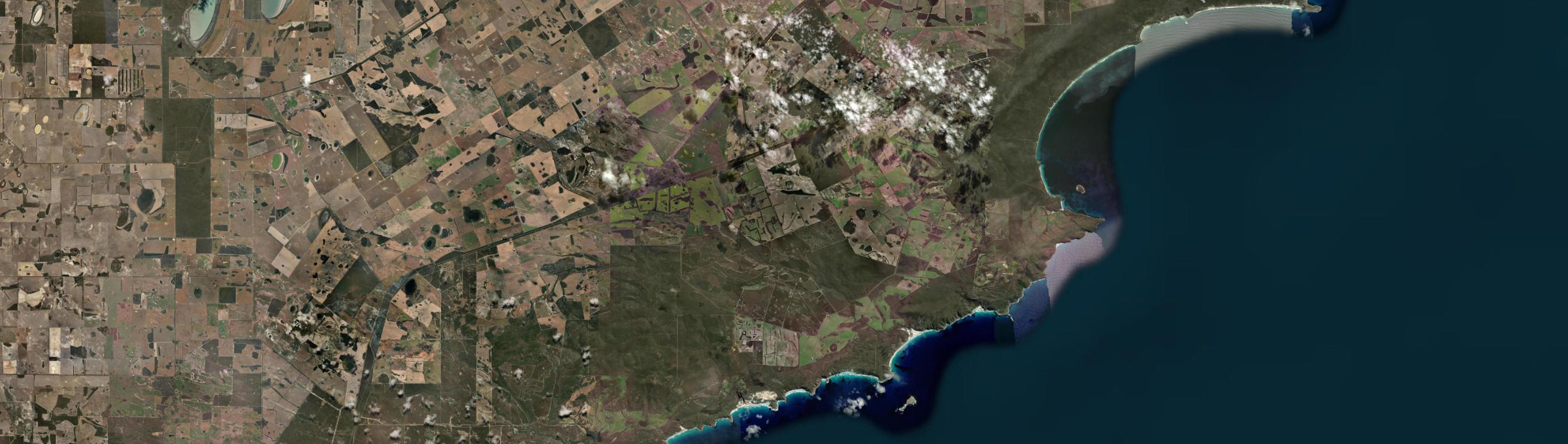 Aerial view of Mettler, WA