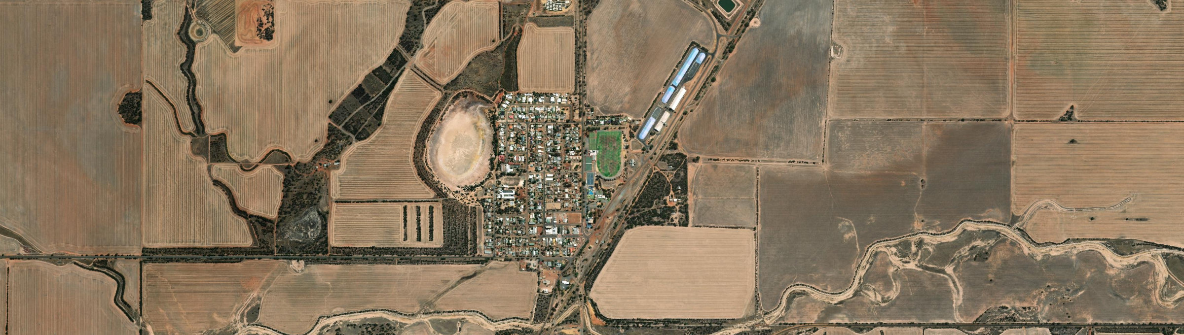 Aerial view of Narembeen, WA