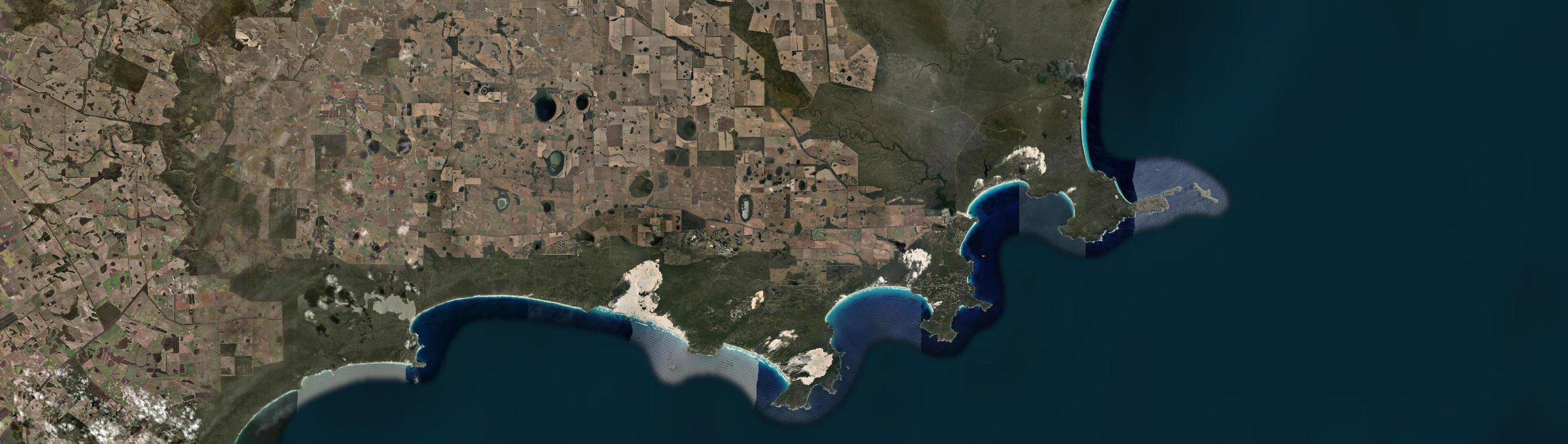 Aerial view of Bremer Bay, WA
