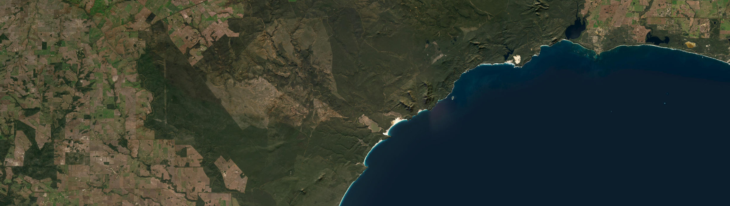 Aerial view of Fitzgerald River National Park, WA