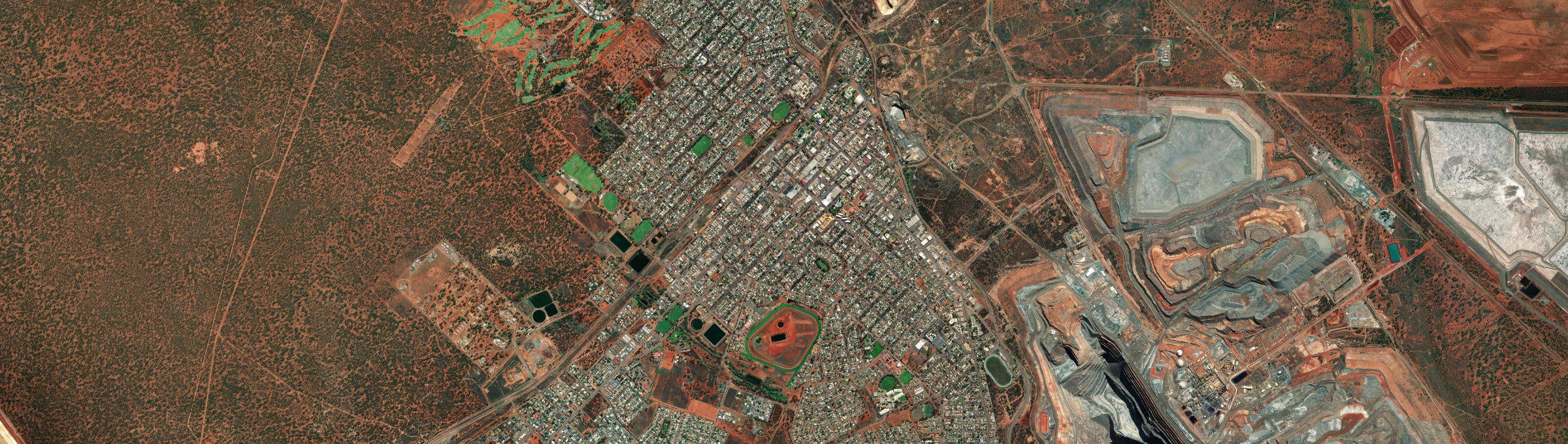 Aerial view of Kalgoorlie, WA