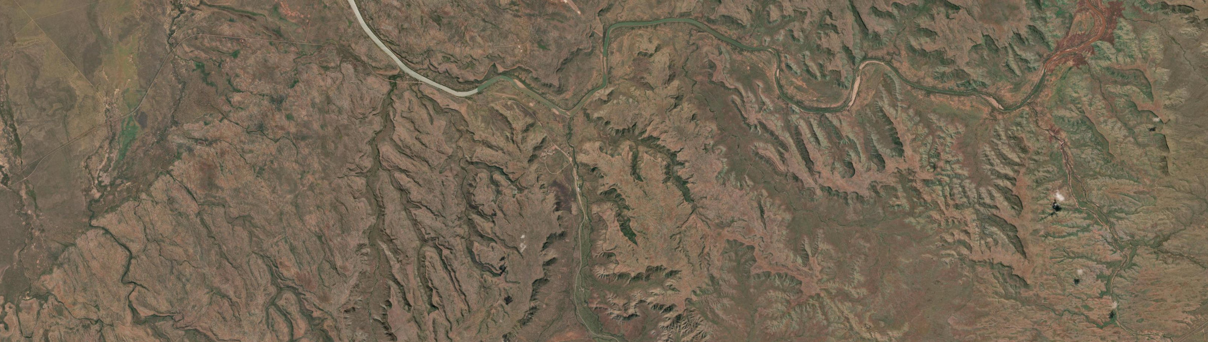 Aerial view of Timber Creek, NT