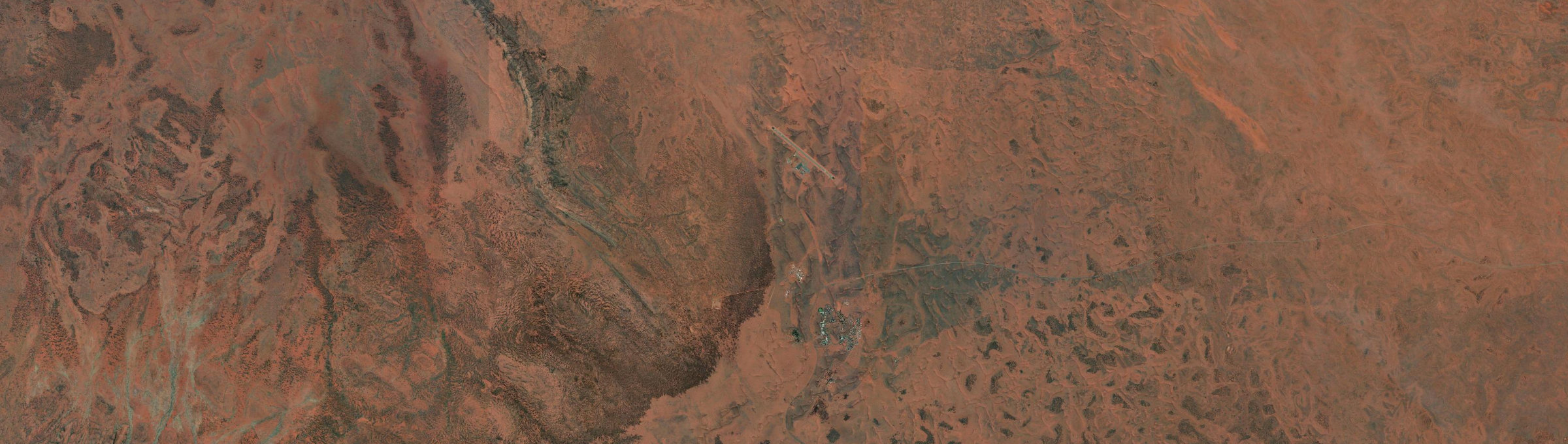 Aerial view of Yulara, NT