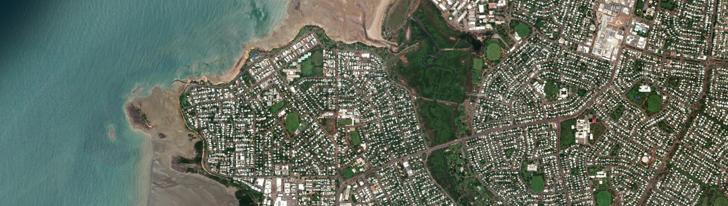 Aerial view of Rapid Creek, NT