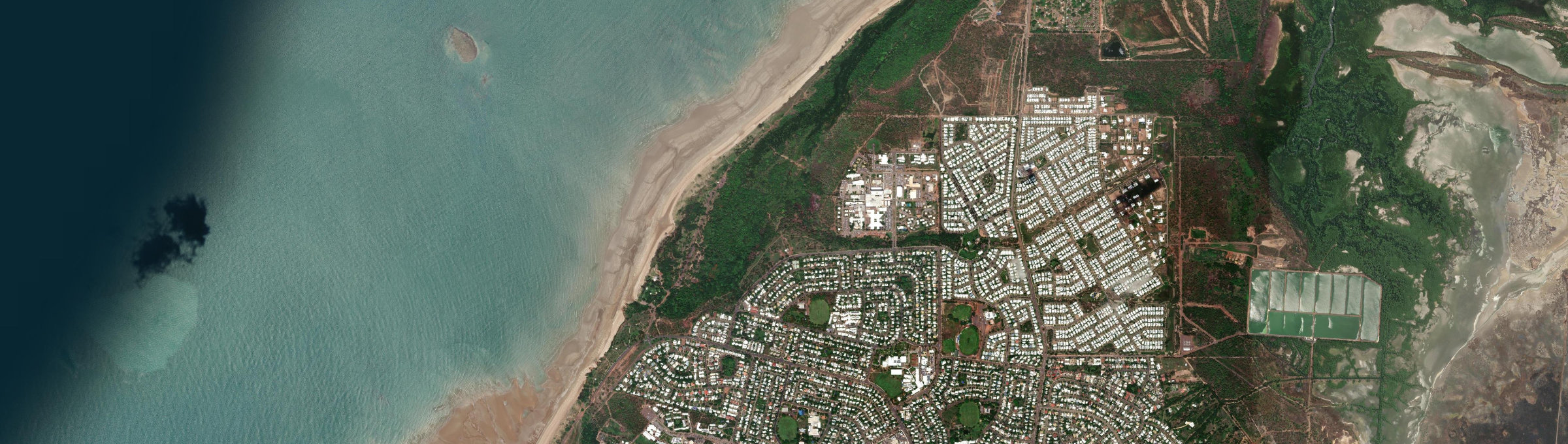 Aerial view of Tiwi, NT