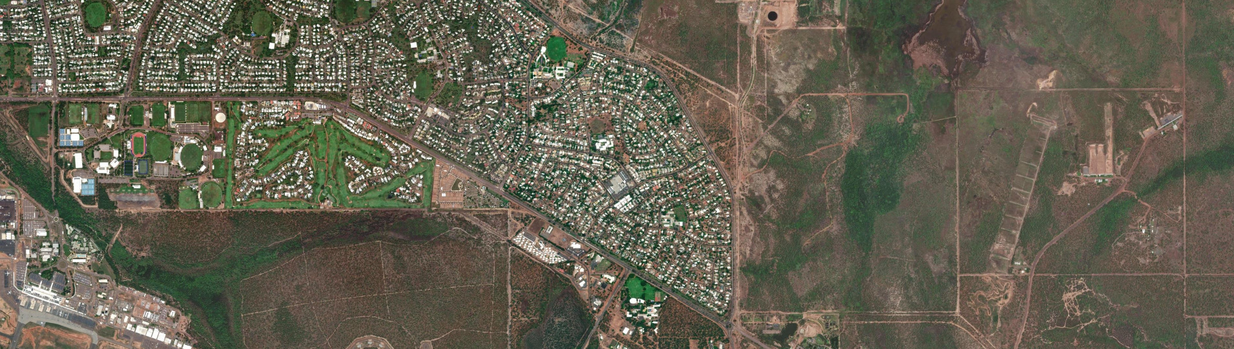 Aerial view of Karama, NT