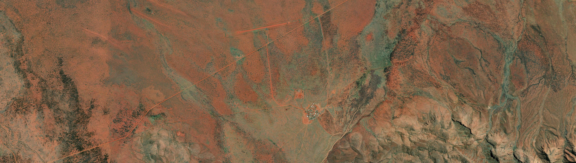 Aerial view of Mount Liebig, NT