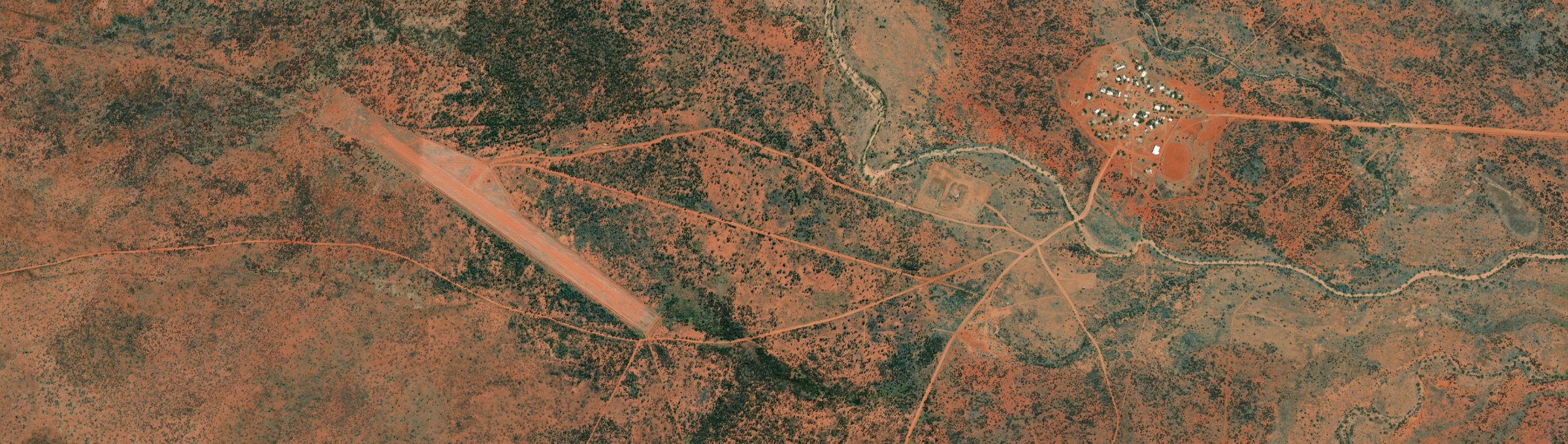 Aerial view of Haasts Bluff, NT