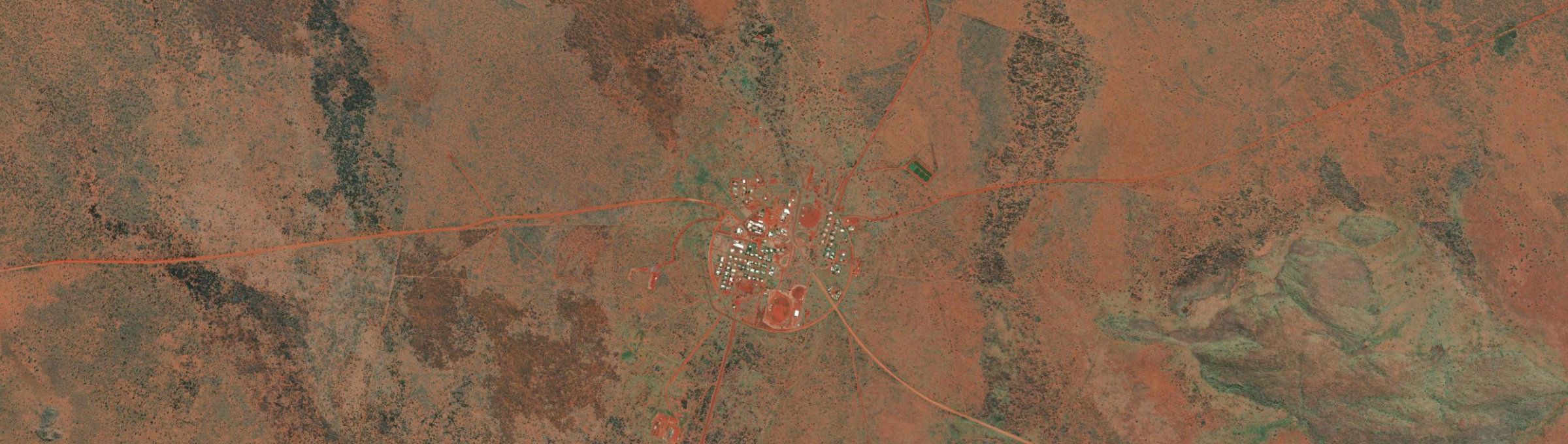 Aerial view of Papunya, NT