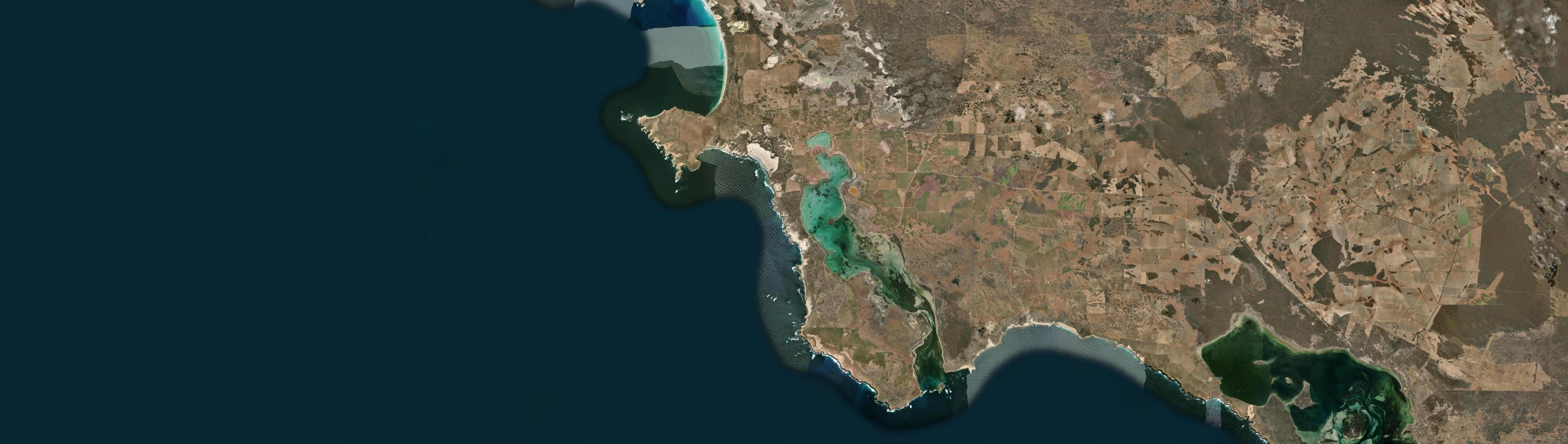 Aerial view of Sceale Bay, SA