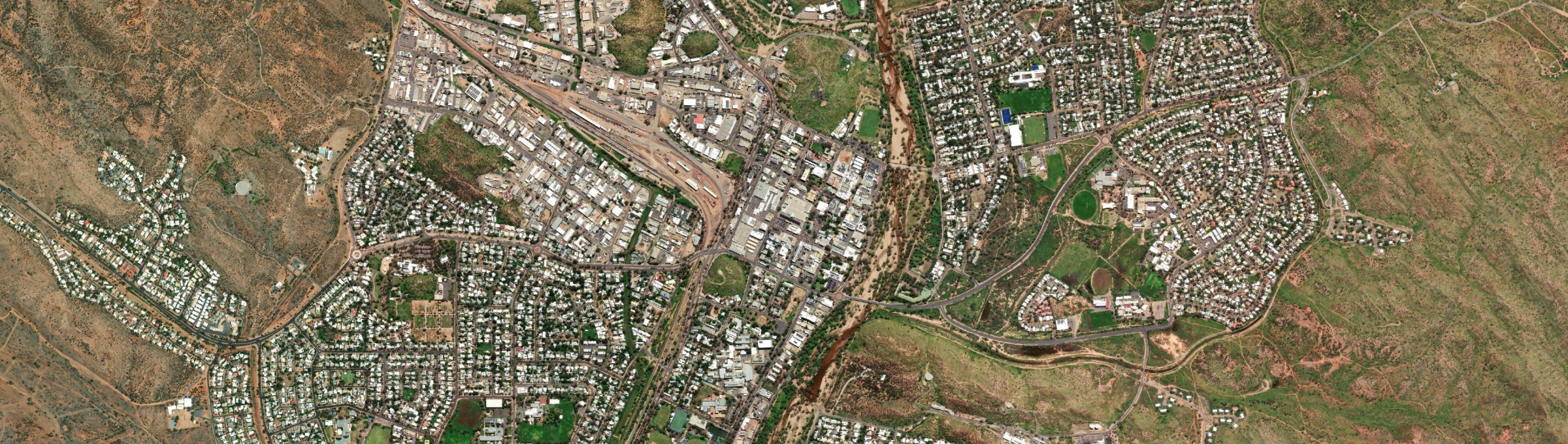 Aerial view of Alice Springs, NT