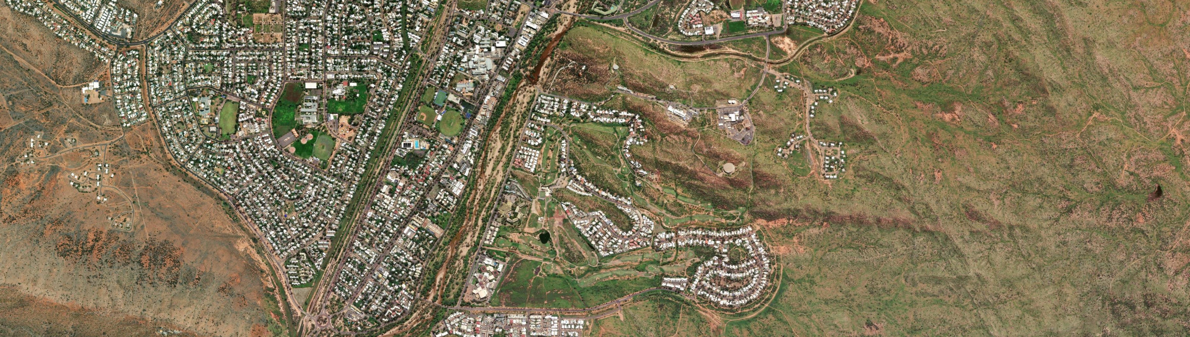 Aerial view of Desert Springs, NT