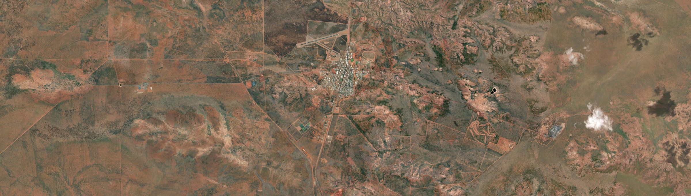 Aerial view of Tennant Creek, NT