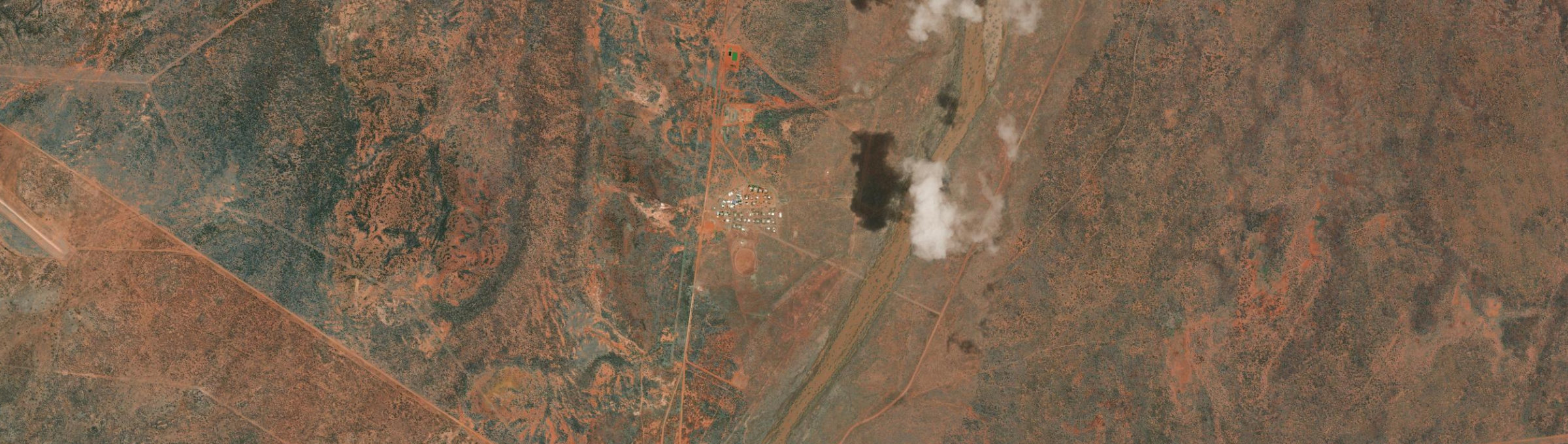 Aerial view of Engawala, NT