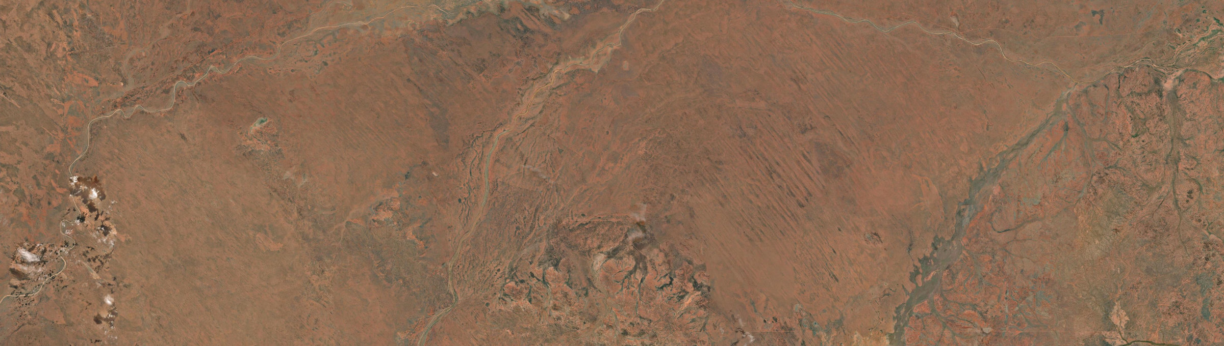 Aerial view of Sandover, NT