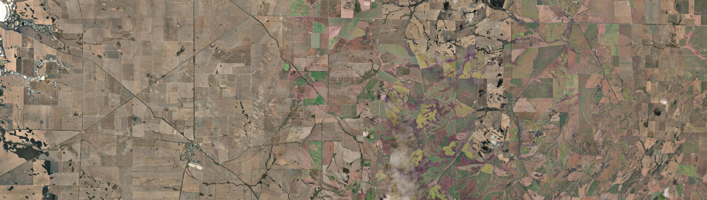 Aerial view of Cockaleechie, SA