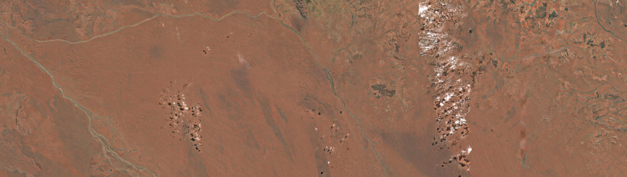 Aerial view of Anatye, NT
