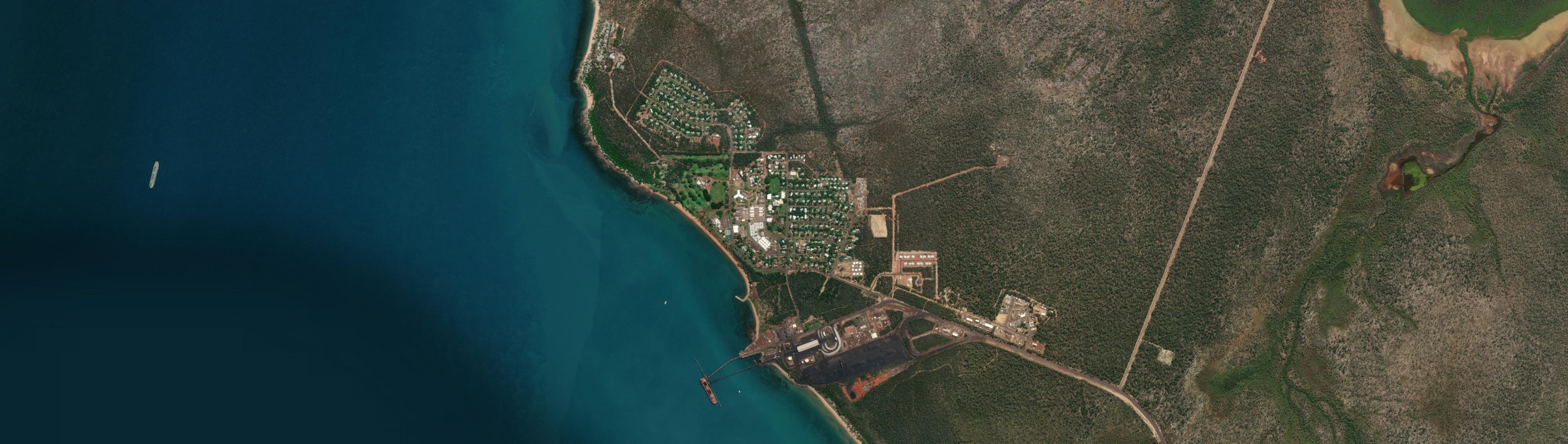 Aerial view of Alyangula, NT