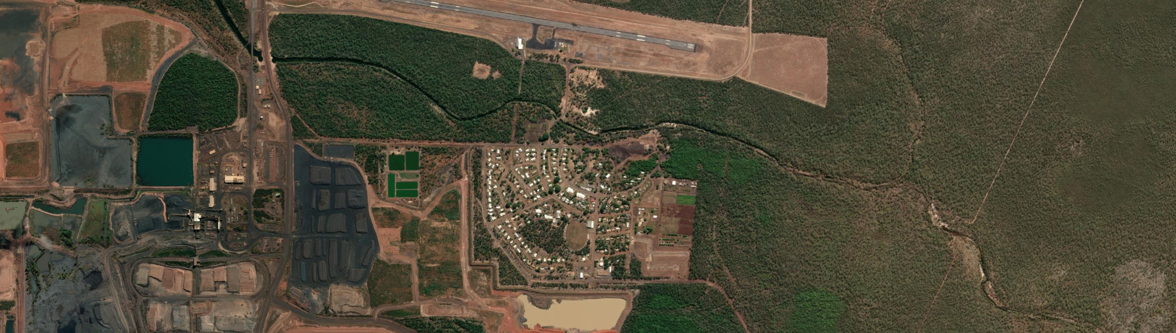 Aerial view of Angurugu, NT