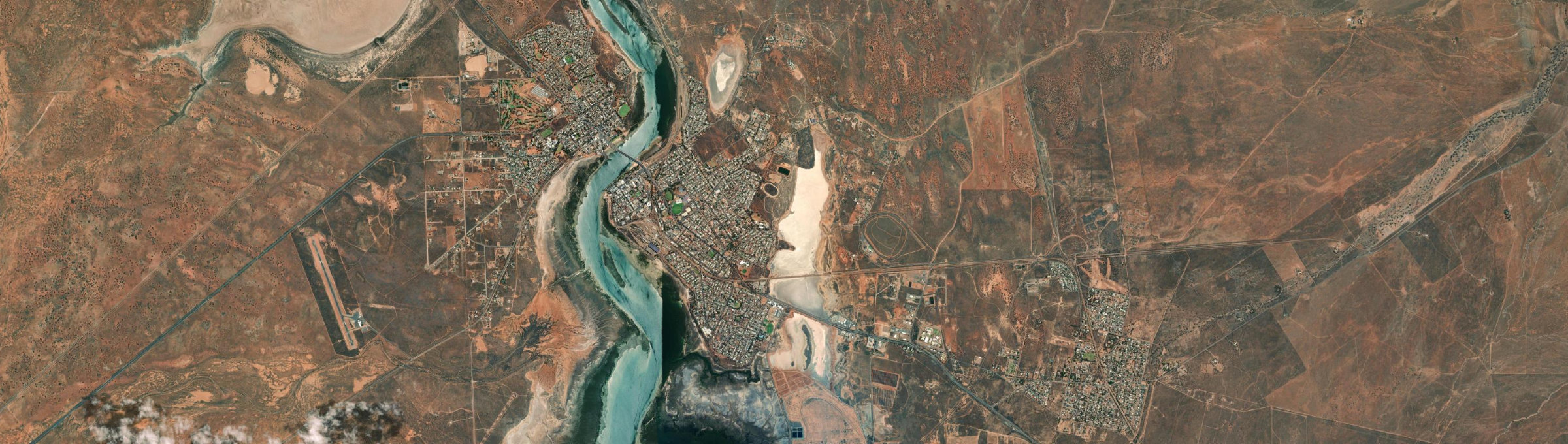 Aerial view of Port Augusta, SA