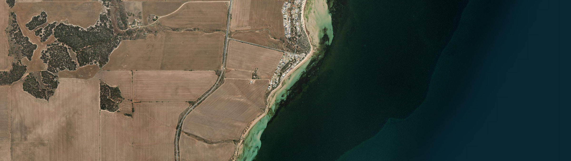 Aerial view of Rogues Point, SA