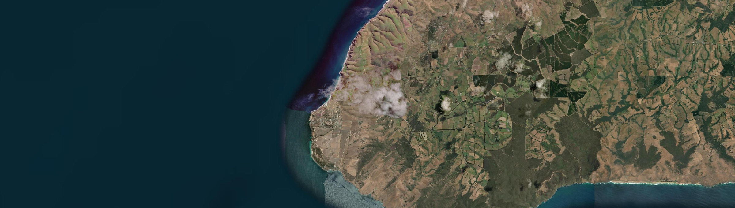 Aerial view of Cape Jervis, SA