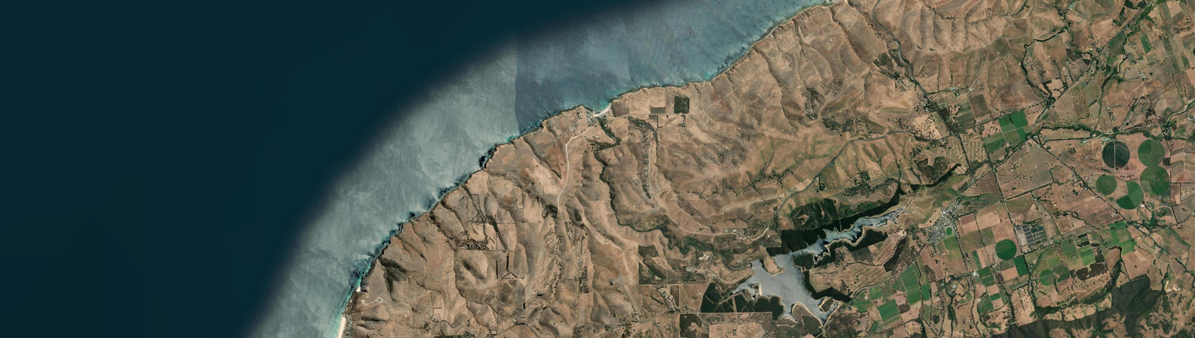 Aerial view of Myponga Beach, SA