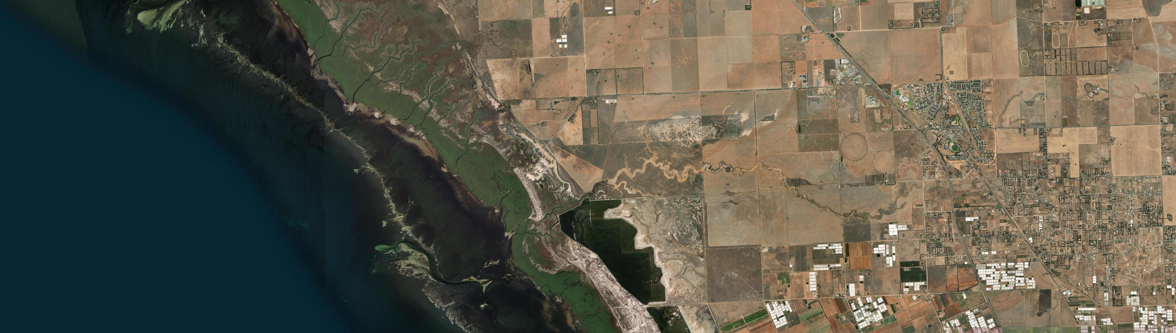 Aerial view of Middle Beach, SA
