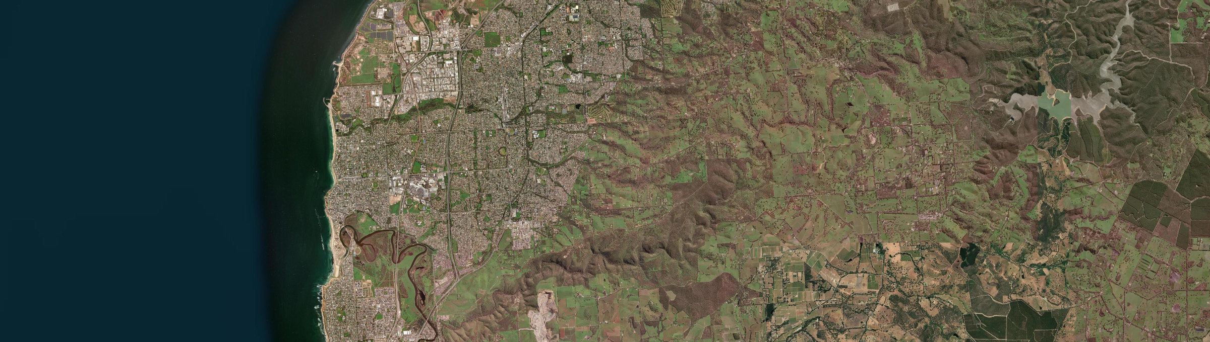 Aerial view of Onkaparinga Hills, SA