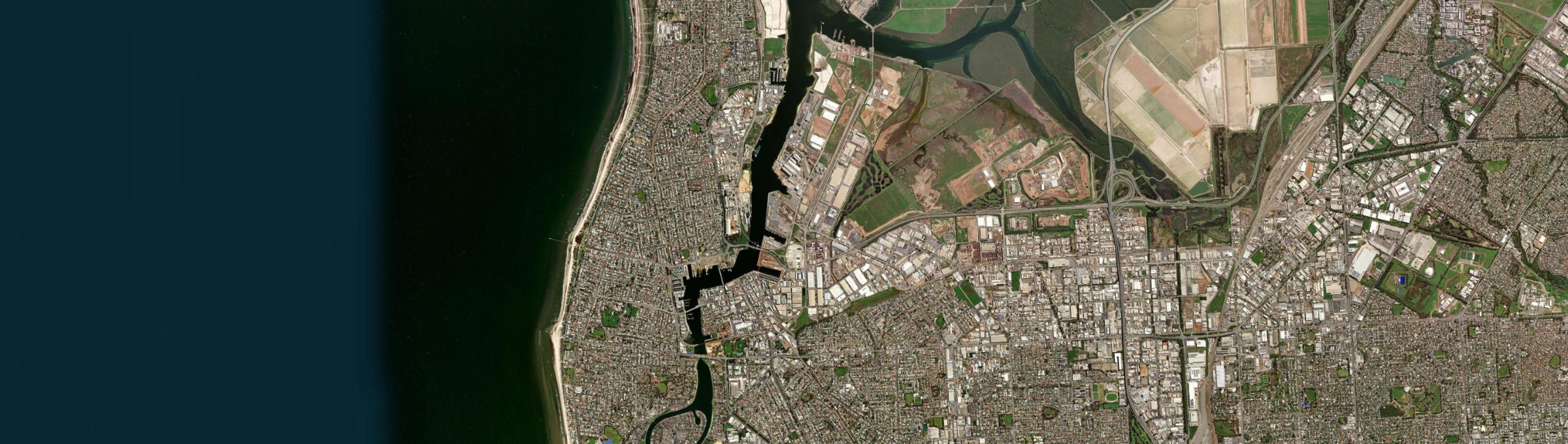 Aerial view of Port Adelaide, SA