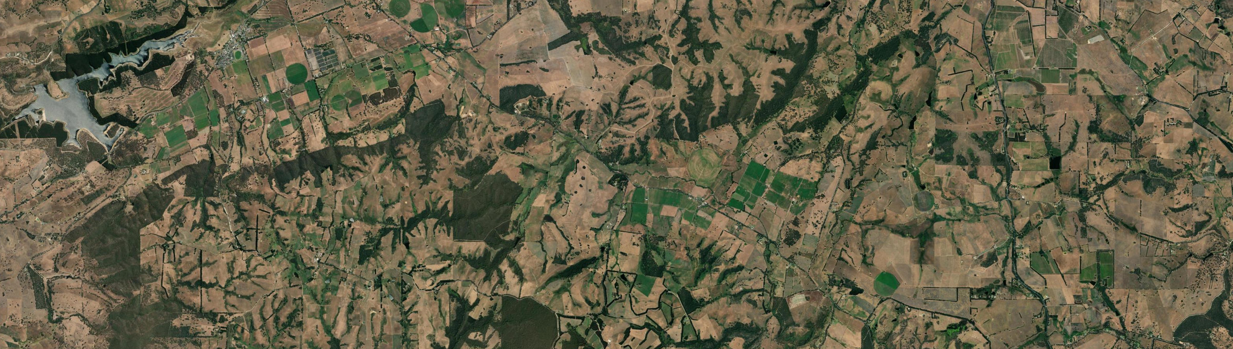 Aerial view of Hindmarsh Tiers, SA
