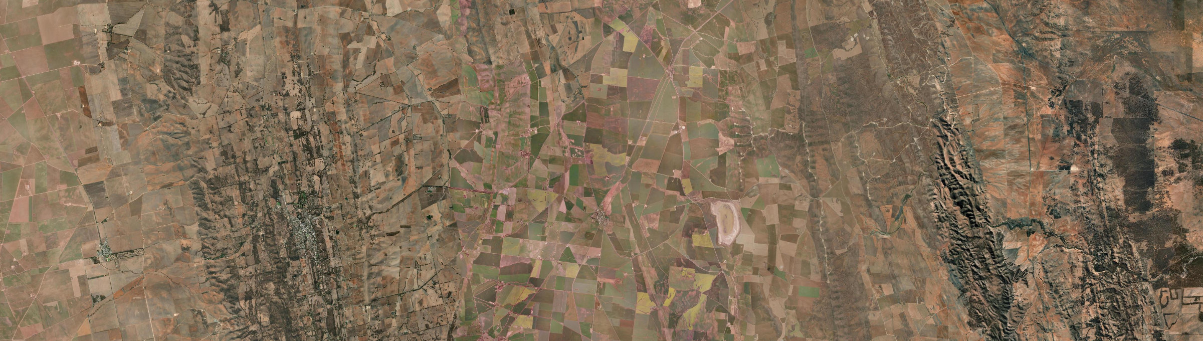 Aerial view of Farrell Flat, SA