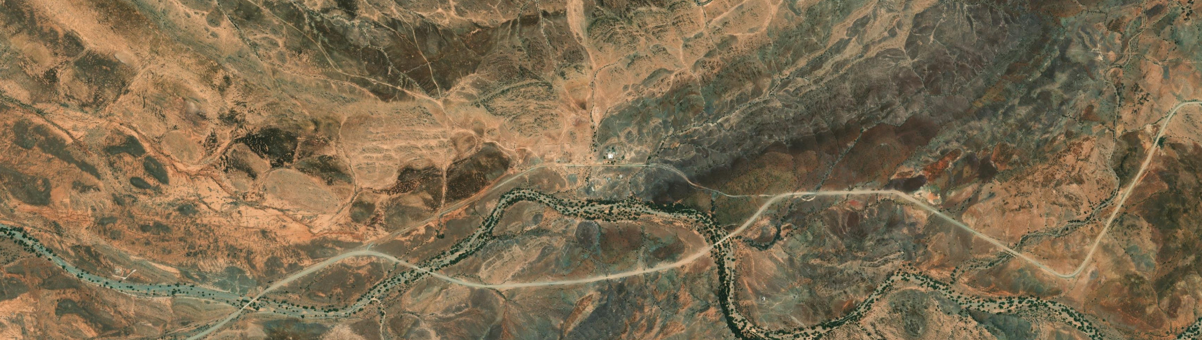 Aerial view of Leigh Creek Station, SA