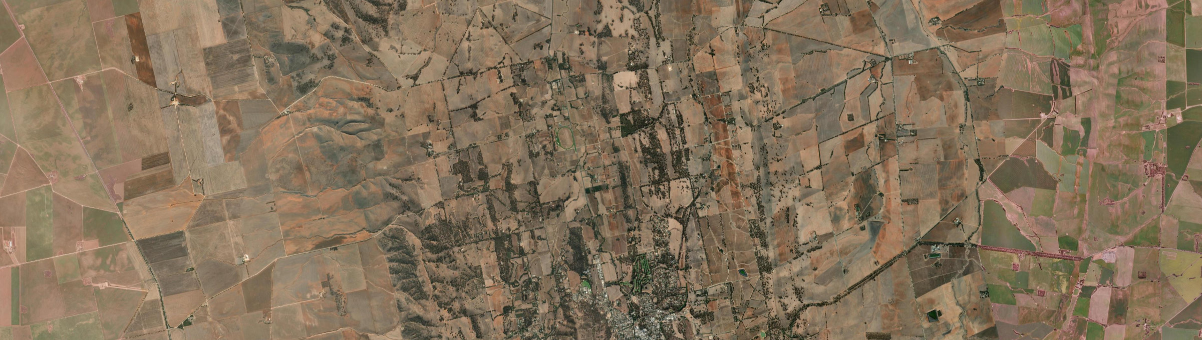Aerial view of Stanley Flat, SA