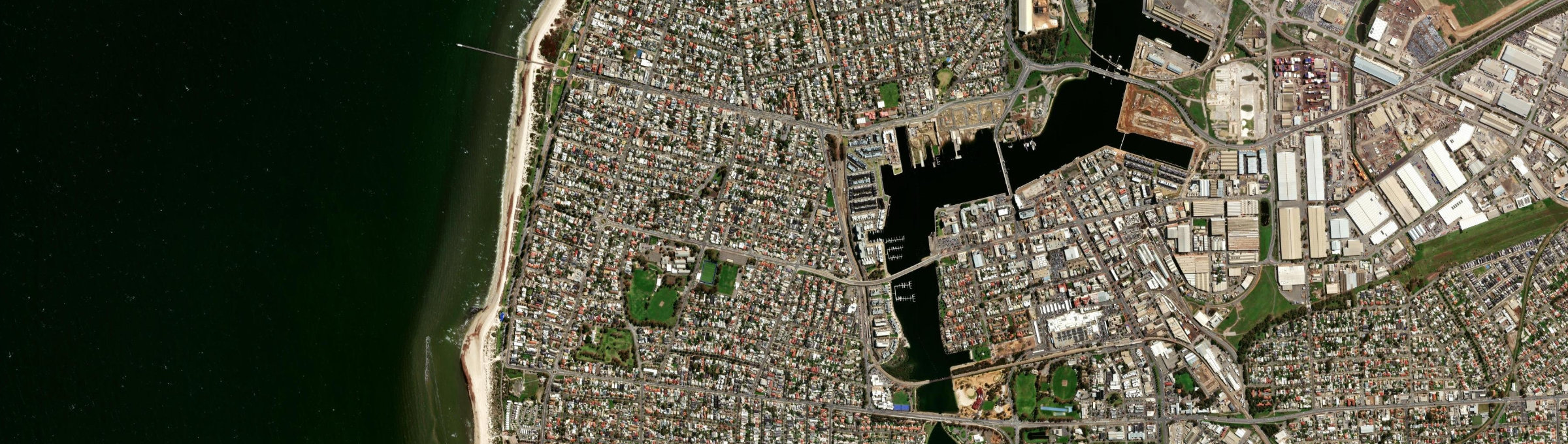 Aerial view of Glanville, SA
