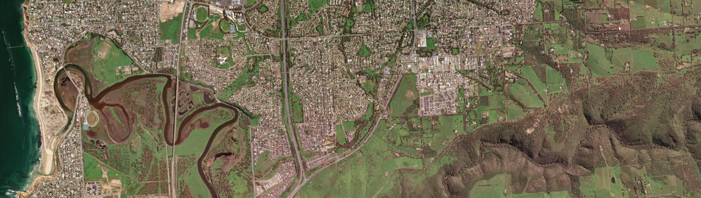 Aerial view of Huntfield Heights, SA