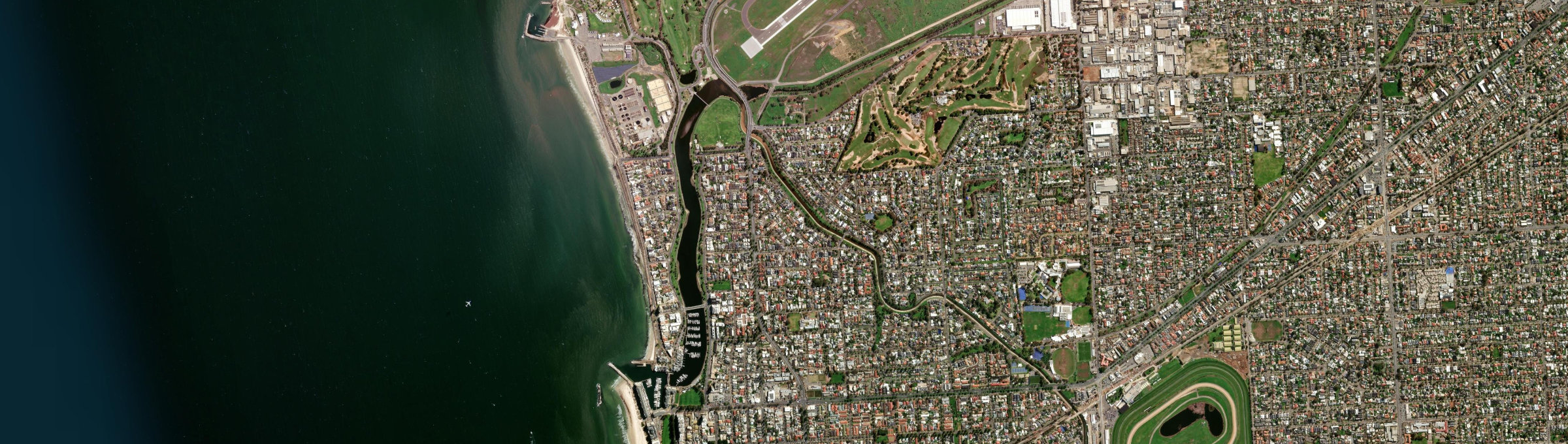 Aerial view of Glenelg North, SA