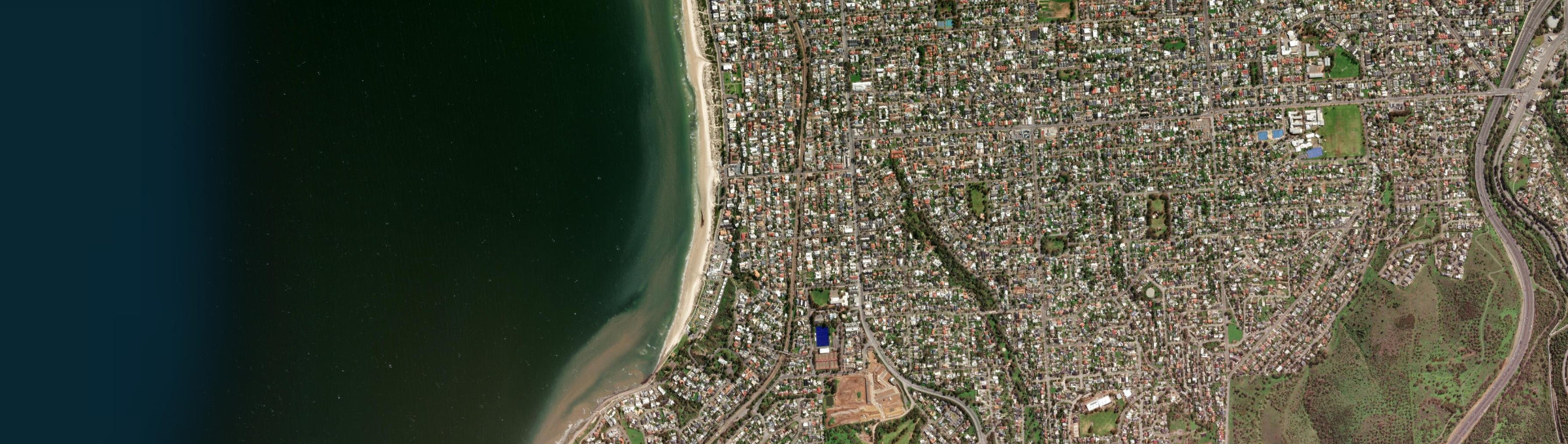 Aerial view of Seacliff, SA