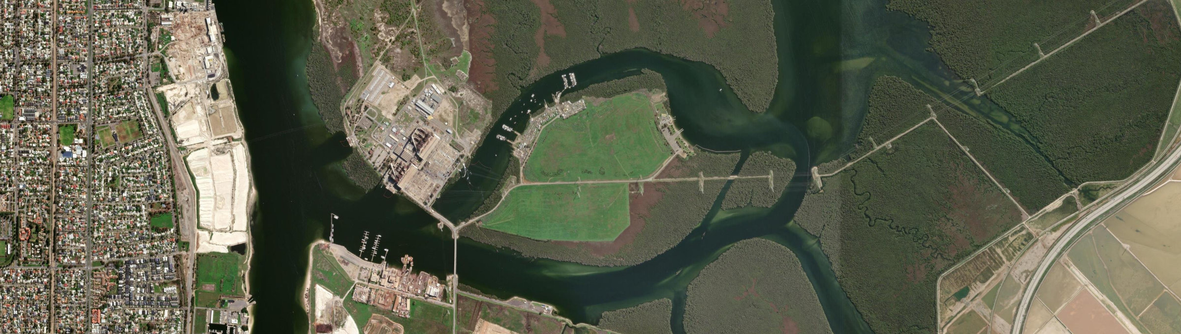 Aerial view of Garden Island (SA), SA