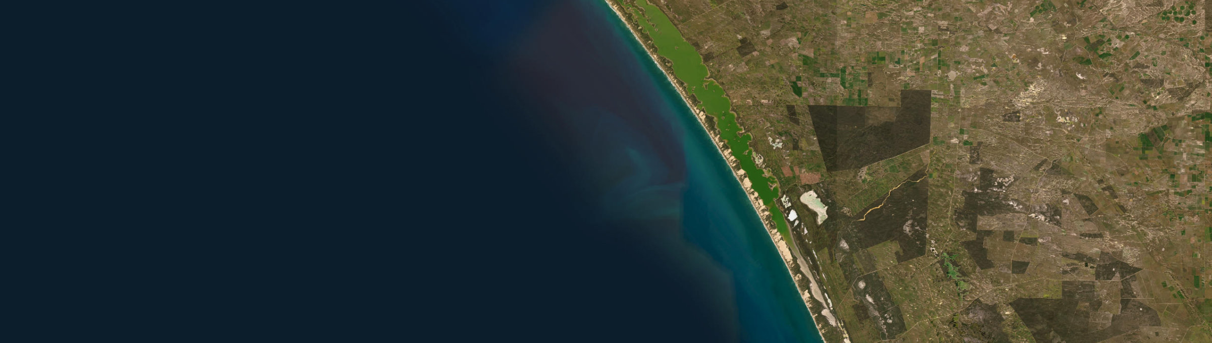 Aerial view of Coorong, SA