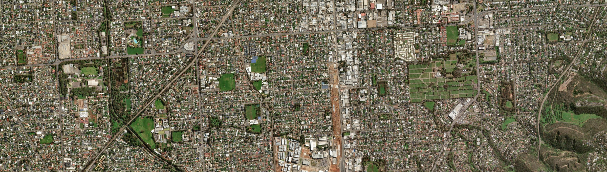 Aerial view of Clovelly Park, SA