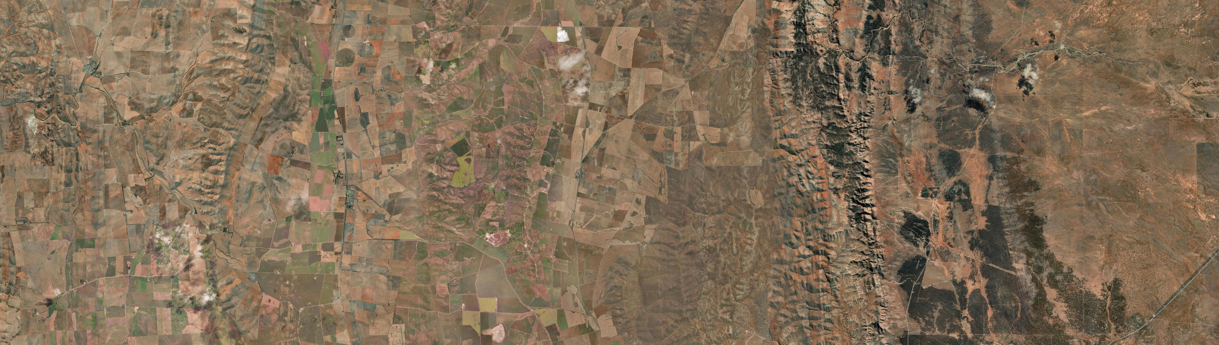 Aerial view of Mount Bryan, SA
