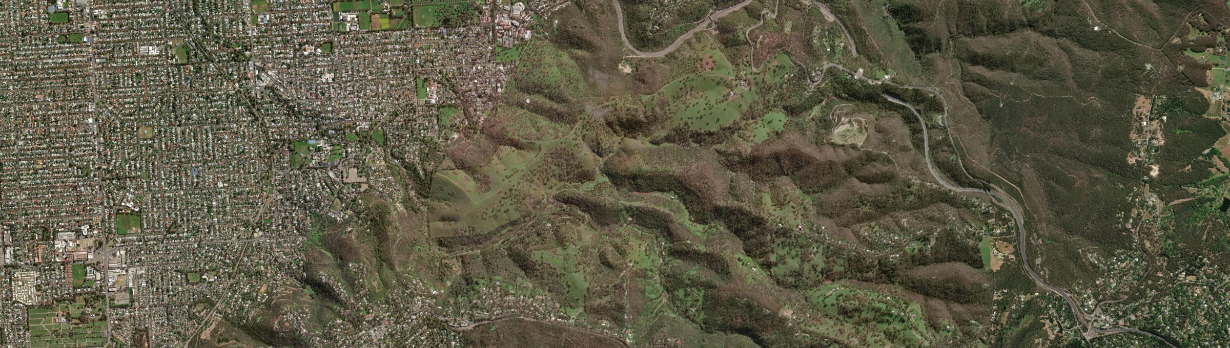 Aerial view of Brown Hill Creek, SA