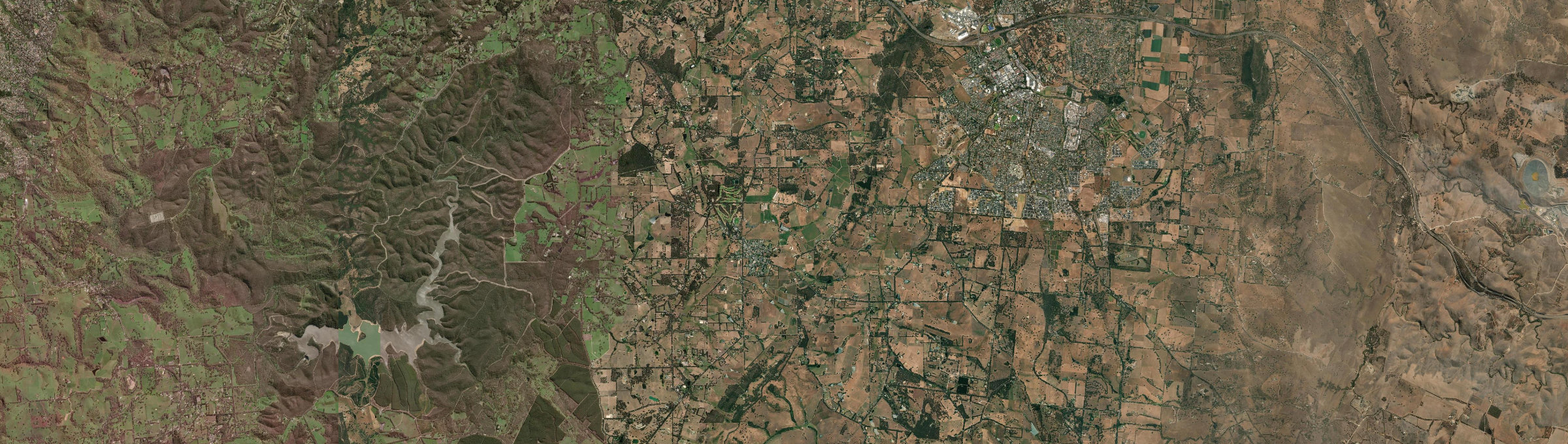 Aerial view of Echunga, SA
